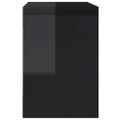 vidaXL Nástenné police 6 ks lesklé čierne 22x15x22 cm