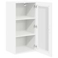 vidaXL Nástenný sklenený kabinet LUCCA Biela 40 x 31 x 80 cm