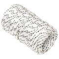 vidaXL Pletené lodné lano biele 2 mm x 50 m polyester
