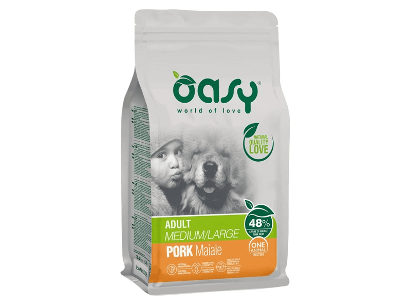 OADODALM1200A Oasy One Animal Protein OAP ADULT MEDIUM/LARGE PORK 12kg