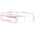 vidaXL Posteľný rám bez matraca čierny dub 120x200 cm kompozitné drevo