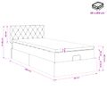 vidaXL Polohovací postel s matrací Svetlosivá 80 x 200 cm Zamat