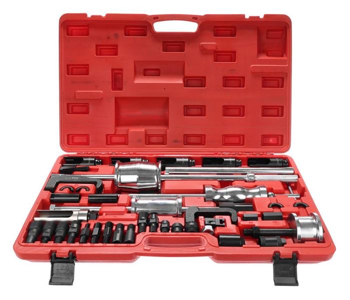 Sada na demontáž vstrekovačov so spätným kladivom MECHANIC PULLER SET 2, 40 ks SIXTOL