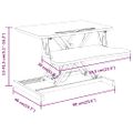 vidaXL Nastaviteľný pracovný stôl 60x40x(13-41,5) cm oceľ a spr. drevo