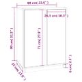vidaXL Komoda biela 60x35x80 cm borovicový masív