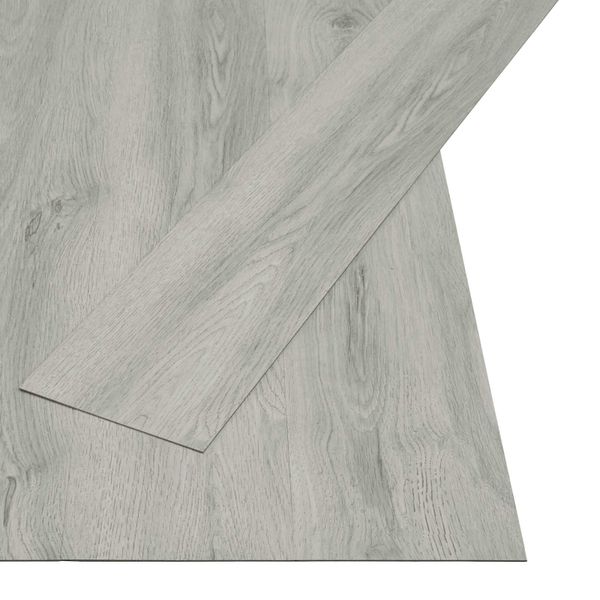 vidaXL Samolepiaca podlahová doska 32 pcs Svetlosivá 4,46 m² PVC