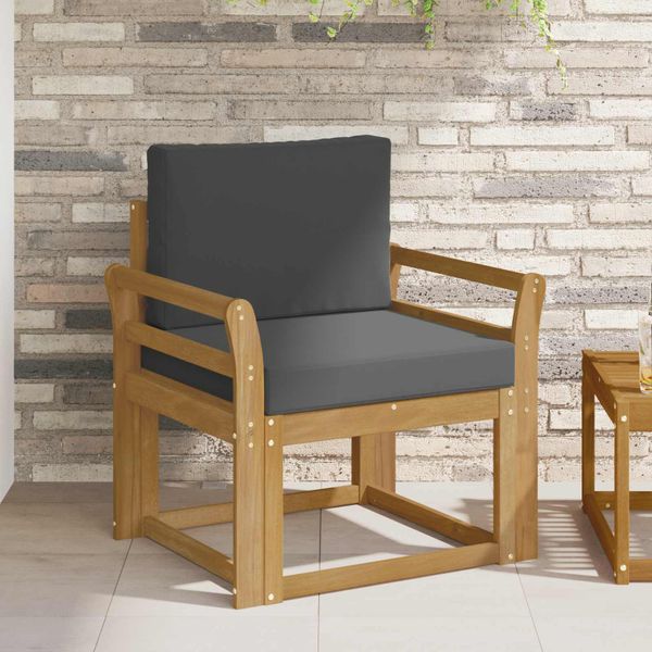vidaXL 2 Kus Záhradná súprava gaučov Polyester Biela a antracitová
