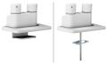 Neomounts DS70S-950WH2/Držák displeje/na stůl/17-35"/svorka+průch./VESA 100X100/nosn.2x18kg/plyn.píst/2 dis Držák, VESA, stolní, pro 2 zakrivené/ploché monitory, úhloprícka 17"–35", náklon, otácení, rotace, nosnost 2× 18kg, bílý