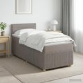 vidaXL Posteľ boxspring s matracom Sivohnedá 80 x 200 cm Látka