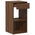vidaXL Nočné skrinky so zásuvkou 2 ks hnedý dub 35x34x66,5 cm