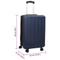 vidaXL Kufor so zámkom Tmavo modrá 43 x 27 x 66 cm ABS plast