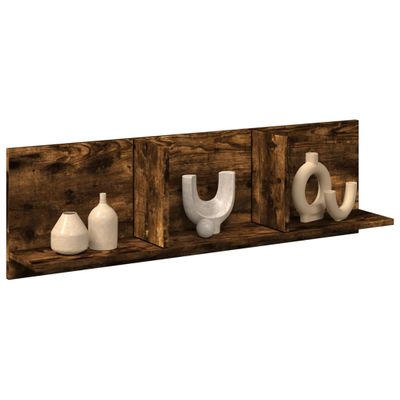 vidaXL Nástenná skrinka 100x16,5x30 cm dymový dub kompozitné drevo