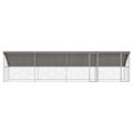 vidaXL Psí kennel 4 ks Strieborná 8 x 2 x 2 m Pozinkovaná oceľ