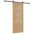 vidaXL Posuvné dvere Prírodná 86 x 211 cm Borovicový masív