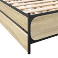 vidaXL Rám postele s čelom Dub sonoma 80 x 200 cm Kompozitné drevo