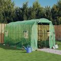 vidaXL Fóliovník s oceľovým rámom zelený 8 m² 4x2x2 m