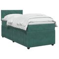 vidaXL Posteľ boxspring s matracom Tmavozelená 80 x 200 cm Zamat