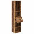 vidaXL Highboard Staré drevo 40 x 42,5 x 185 cm Kompozitné drevo