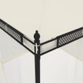 vidaXL Altánok so sieťovinovými stenami, krémový 2,93x2,93 m, oceľ