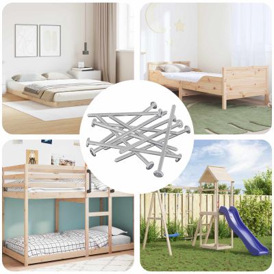 vidaXL Skrutka 12 pcs Strieborná M6 x 120 mm Oceľ