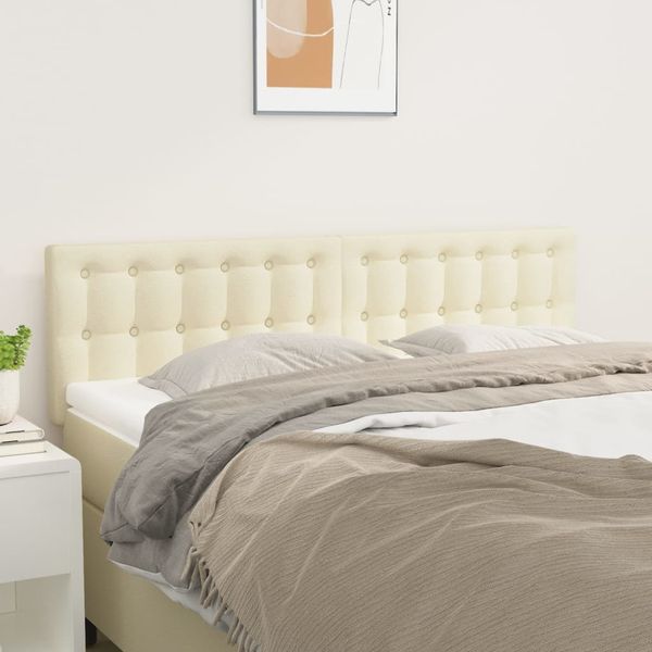vidaXL Čelá postelí krémové 144x5x78/88 cm umelá koža