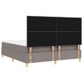 vidaXL LED box s pružinami Sivohnedá 180 x 200 cm látka