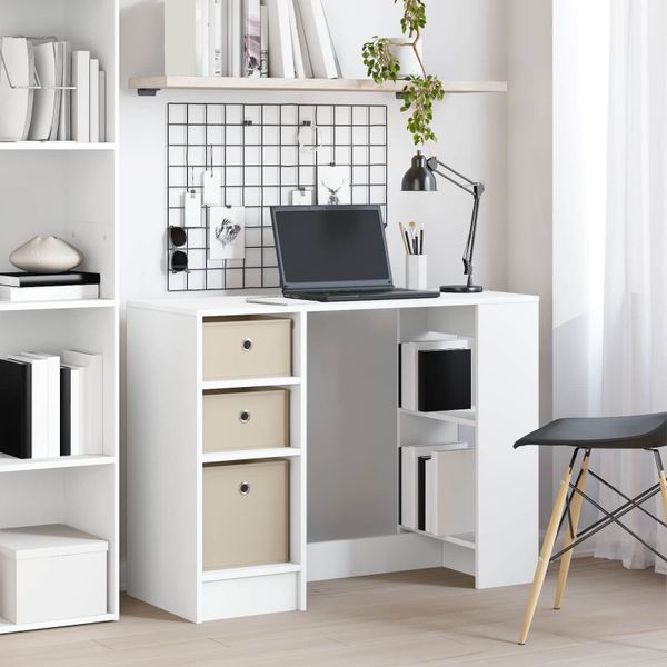 vidaXL Stôl so zásuvkou Biela 100 x 40 x 75 cm Kompozitné drevo