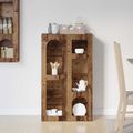 vidaXL Servírovacia skriňa ELST Staré drevo 59 x 35 x 100,5 cm