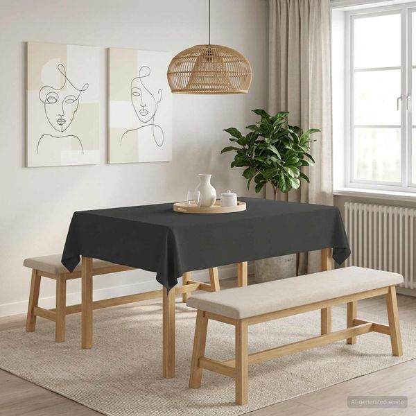 vidaXL Uterák na stôl Obdĺžnikový Tmavosivá 110 x 140 cm
