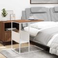 vidaXL Bočný stolík biely 55x36x59,5 cm spracované drevo