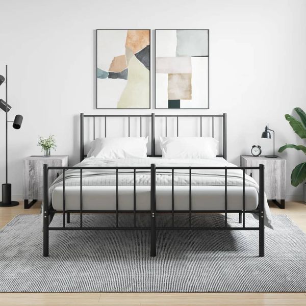 vidaXL Nočné stolíky 2 ks sivý dub sonoma 40x40x50 cm kompozitné drevo