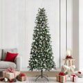 vidaXL Umelý vianočný stromček Zelená 240 cm PVC, plast a oceľ