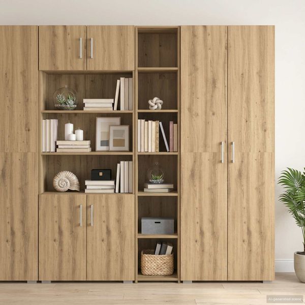 vidaXL Highboard Dub artisan 30 x 41 x 185 cm Kompozitné drevo
