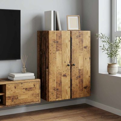 vidaXL Nástenná skrinka 66 x 34,5 x 90 cm Kompozitné drevo Staré drevo