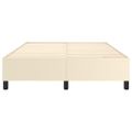 vidaXL Posteľný rám s boxspringom krémový 140x200 cm umelá koža