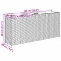 vidaXL Záhradné kvetináče 2 nádoby 2 ks sivé 90x20x40 cm polyratan
