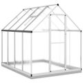 vidaXL Skleník so základovým rámom strieborný 224x169x202 cm hliník