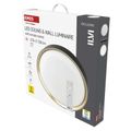 LED nástenné svietidlo ILVI, kruhové 45 W, stmievanie + CCT, čierna + šampanská
