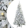 vidaXL Umelý Sklápací Vianočný Stromček Biela 240 cm PE a PVC