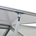 vidaXL Skleník, spevnený hliník 3,46 m²