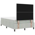 vidaXL LED box s pružinami Svetlosivá 120 x 190 cm Zamat