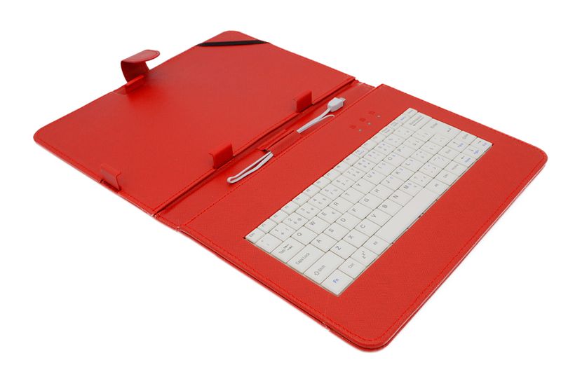 AIREN AiTab Leather Case 4 with USB Keyboard 10'' RED (CZ/ SK/DE/UK/US.. layout)