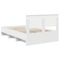 vidaXL Rám postele s čelnou doskou Biela 120 x 123 cm Kompozitné drevo
