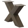 vidaXL Nohy konferenčného stolíka v tvare X, 2 ks, prírodná oceľ, 50 x (30-31) cm, oceľ