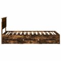 vidaXL Rám postele Dymová dub 100 x 200 cm Inžinierske drevo