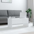 vidaXL Konferenčný stôl lesklý biely 102x50,5x46,5cm spracované drevo