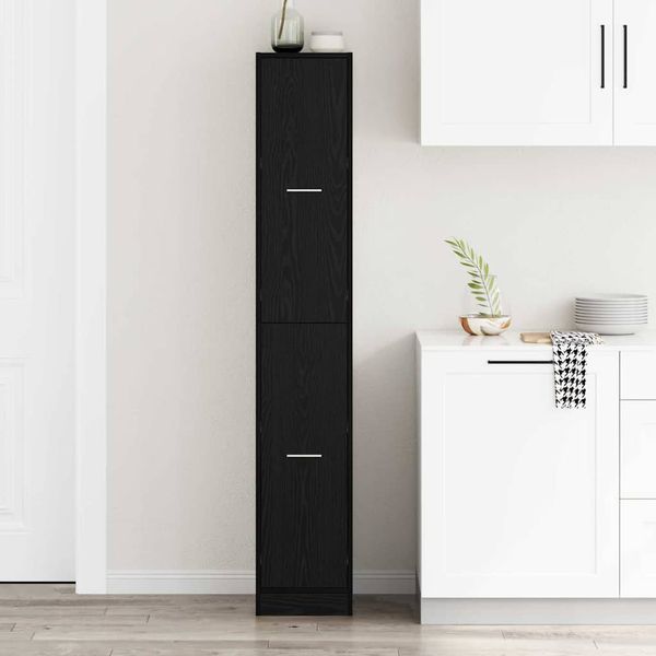 vidaXL Lekárenský kabinet Čierny dub 30 x 41 x 174.5 cm