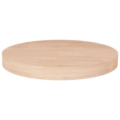 vidaXL Okrúhla stolová doska Ø40x4 cm neošetrený dubový masív
