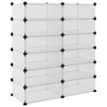 vidaXL Stojan na topánky priehľadný 94,5x36,5x106 cm PP