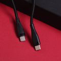 Maxlife MXUC-08 kábel USB-C - USB-C 1,0 m 60W čierny nylon
